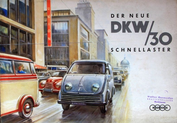 DKW Schnellaster 30 Modelprogram 1951 "Der neue DKW" Carbrochure (0082)